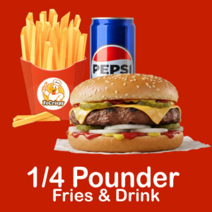 1/4 Pounder, Fries & Drinks