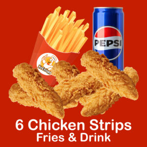 6 Chicken Strips, Fries & Drink