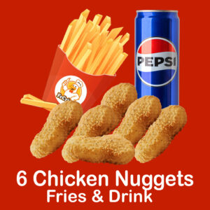 6 Chicken Nuggets, Fries & Drink
