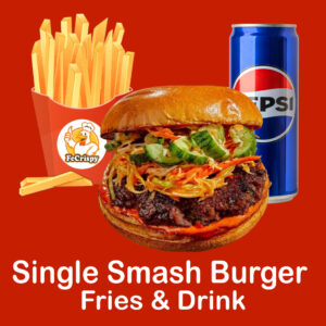 Single Smash Burger, Fries & Drinks